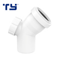 Oem Customized PVC gasketed push-fit drainage fittings P trap 45 DEG BEND with port